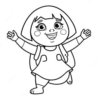 Dora the Explorer Coloring Page | Dora and Friends coloring page