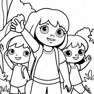 Adventurous Dora and Friends Coloring Page | Dora and Friends coloring page