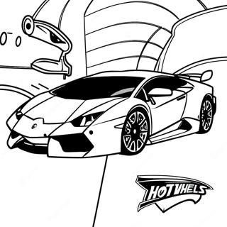 Lamborghini Hot Wheels Coloring Page | Lamborghini Hot Wheels coloring page