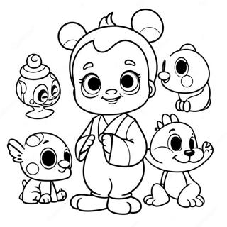 Disney Baby Characters Coloring Page | Disney Baby coloring page