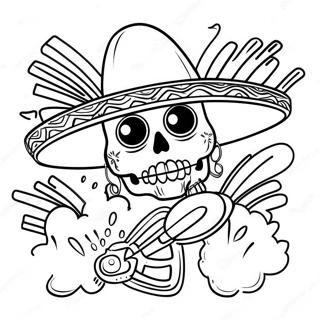 Mexican Independence Day Celebration Coloring Page | Mexican Independence Day coloring page