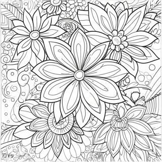 Alívio Do Estresse - Flores Para Adultos Páginas para Colorir