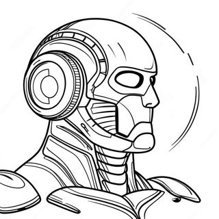 Futuristic War Machine Coloring Page | War Machine coloring page