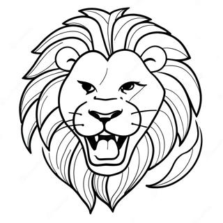 Majestic Lion Roaring Coloring Page | Adult Animals coloring page