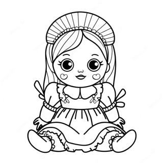 Creepy Doll Coloring Page | Creepy Doll coloring page