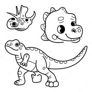 Fossile Di Dinosauro Pagine da Colorare