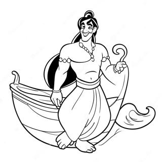 A is for Aladdin Coloring Page | Disney Alphabet coloring page