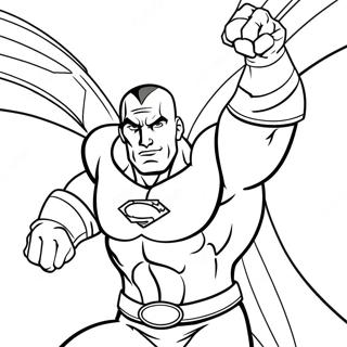Powerful Black Adam in Action Coloring Page | Black Adam coloring page