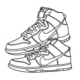 Nike Dunks Coloring Page | Nike Dunks coloring page