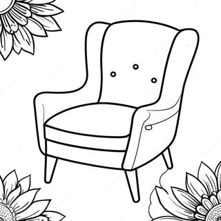 Simple Chair Coloring Page | Chair coloring page