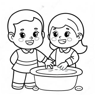 Handwashing Coloring Pages