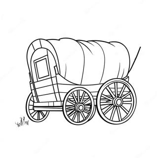 Pioneer Wagon Coloring Page | Pioneer coloring page