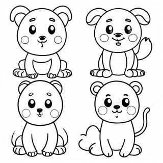 Spot the Difference Fun Animals Coloring Page | Spot the Difference coloring page
