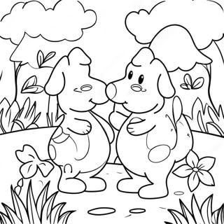 Spot the Difference Colorful Garden Coloring Page | Spot the Difference coloring page