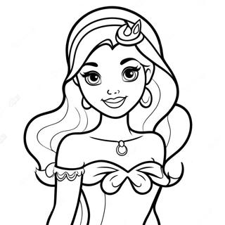 Tattooed Disney Princess Coloring Page