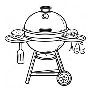BBQ Grill Coloring Page | BBQ coloring page
