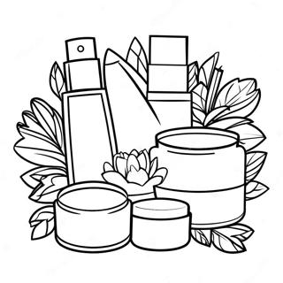 Skincare Products Coloring Page | Skincare coloring page