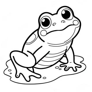 Cute Leap Year Frog Coloring Page | Leap Day coloring page