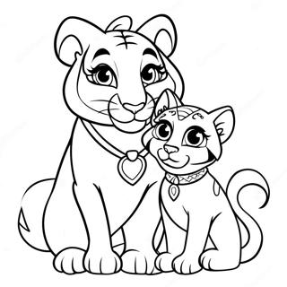 Jasmine och Rajah Målarbild | Jasmine och Rajah målarbild