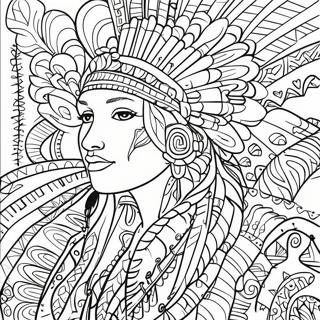Indigenous Art Patterns Coloring Page | Indigenous coloring page
