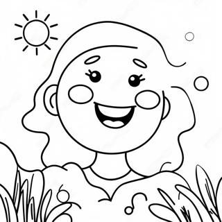 Joyful Sunshine Coloring Page | Joy coloring page