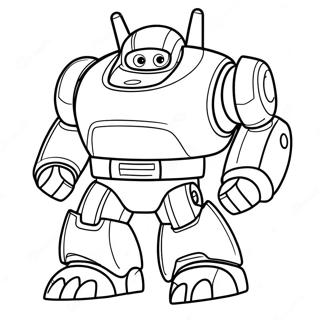 Tobot in Action Coloring Page | Tobot coloring page