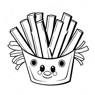 Fries Coloring Page | Fries coloring page