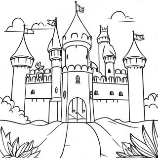 Royal Castle Coloring Page | Royal coloring page