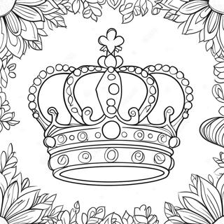 Majestic Crown Coloring Page | Royal coloring page