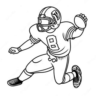 CeeDee Lamb Catching a Football Coloring Page | CeeDee Lamb coloring page