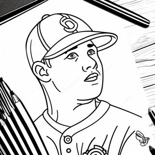 Mike Trout Coloring Page | Mike Trout coloring page