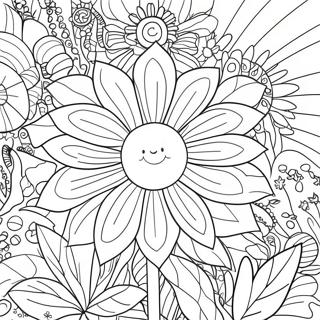 Poder Das Flores Páginas para Colorir