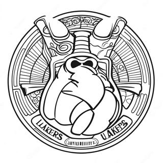 Lakers Logo Coloring Page | Lakers coloring page