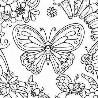 Colorful Butterfly Wings Coloring Page | Wings coloring page