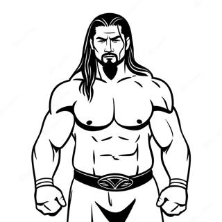 Roman Reigns WWE Coloring Page | Roman Reigns WWE coloring page