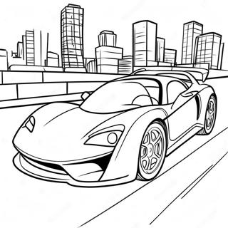 Spiderman Driving a Fast Car Coloring Page | Spiderman Car coloring page