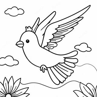 Flying Bird Coloring Page | Flying coloring page