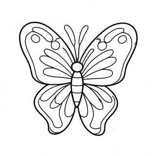 Colorful Butterfly in Flight Coloring Page | Flying coloring page