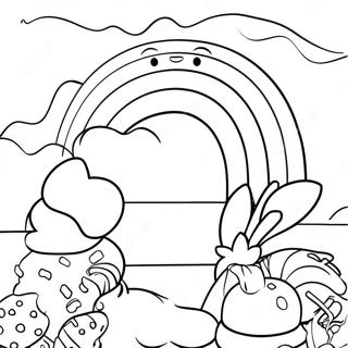 Colorful Rainbow Sprinkle Studio Scene Coloring Page | Rainbow Sprinkle Studio coloring page
