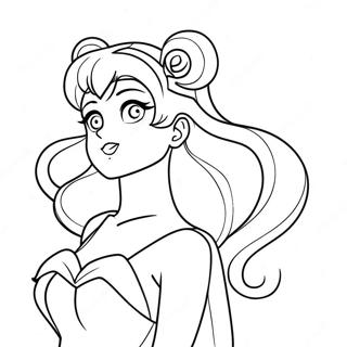 Princess Serenity Sailor Moon Coloring Page | Princess Serenity Sailor Moon coloring page