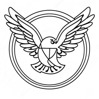 Fourth Wing Logo Coloring Page | Fourth Wing coloring page