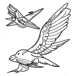 Epic Fourth Wing Battle Coloring Page | Fourth Wing coloring page