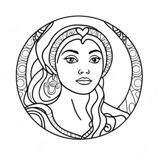 Moon Goddess Coloring Page | Moon Goddess coloring page