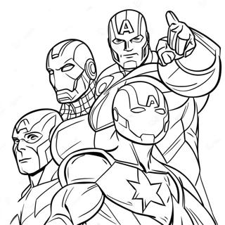 Easy Avengers Coloring Page | Easy Avengers coloring page