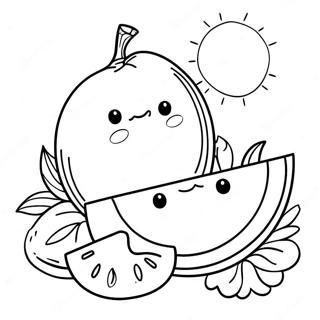 Sunny and Melon Coloring Page | Sunny and Melon coloring page