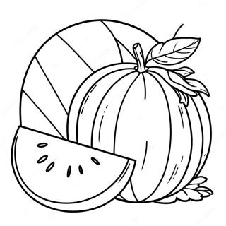 Soleado Y Melón Páginas para Colorear
