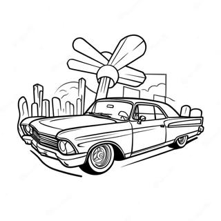 Chicano Lowrider Páginas para Colorir