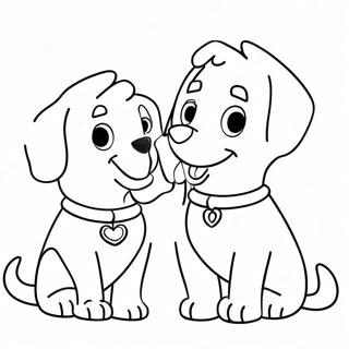 Clifford and Emily Elizabeth Coloring Page | Clifford coloring page