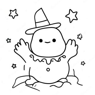 Dreamy Sandman with Stars Coloring Page | Sandman coloring page