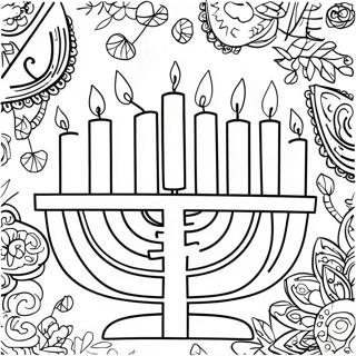 Hanukkah Menorah Coloring Page | Hanukkah coloring page